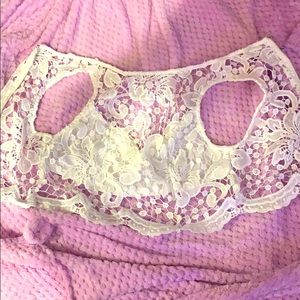 White Crop top with designs